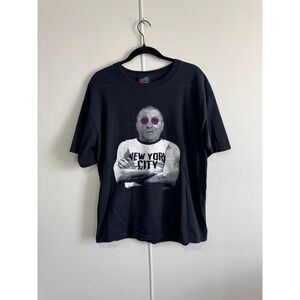 Vintage New York City Stooge Shirt Mens Large Black Parody Graphic Tee T-Shirt